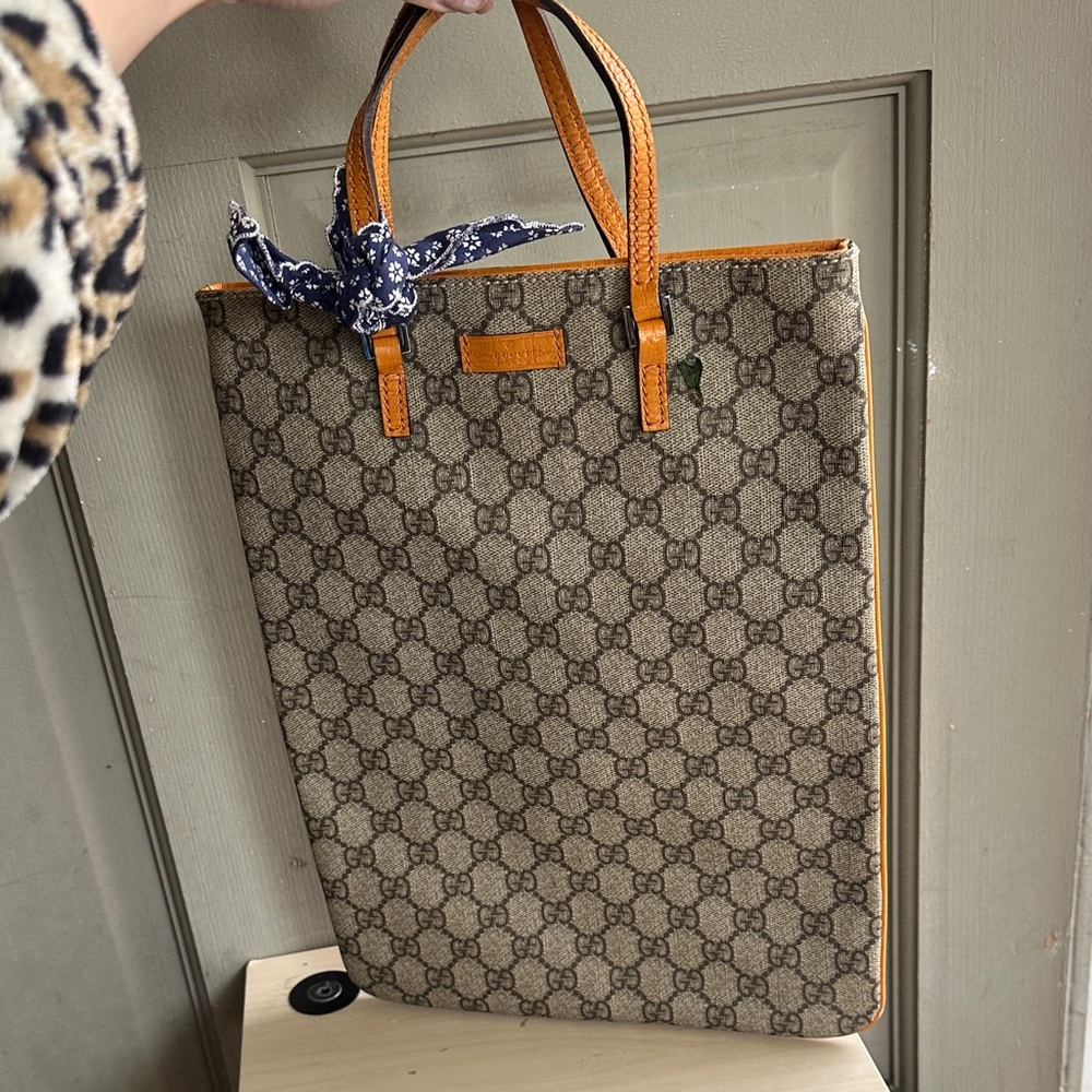 Gucci GG Supreme PVC Vintage Tote Bag